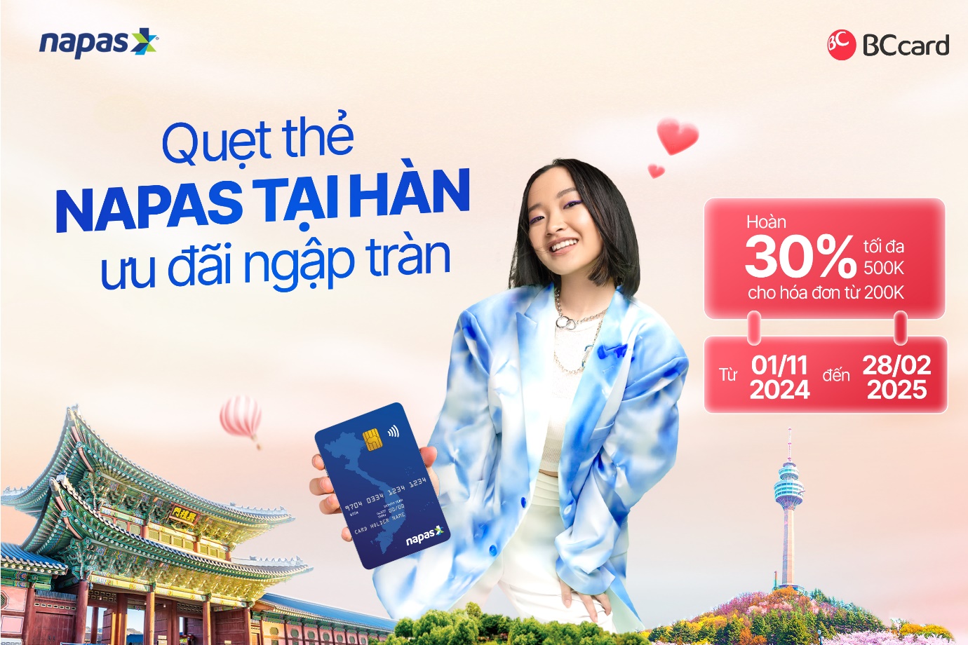 Ưu đãi tới 30% khi thanh toán thẻ NAPAS tại Hàn Quốc- Ảnh 1.