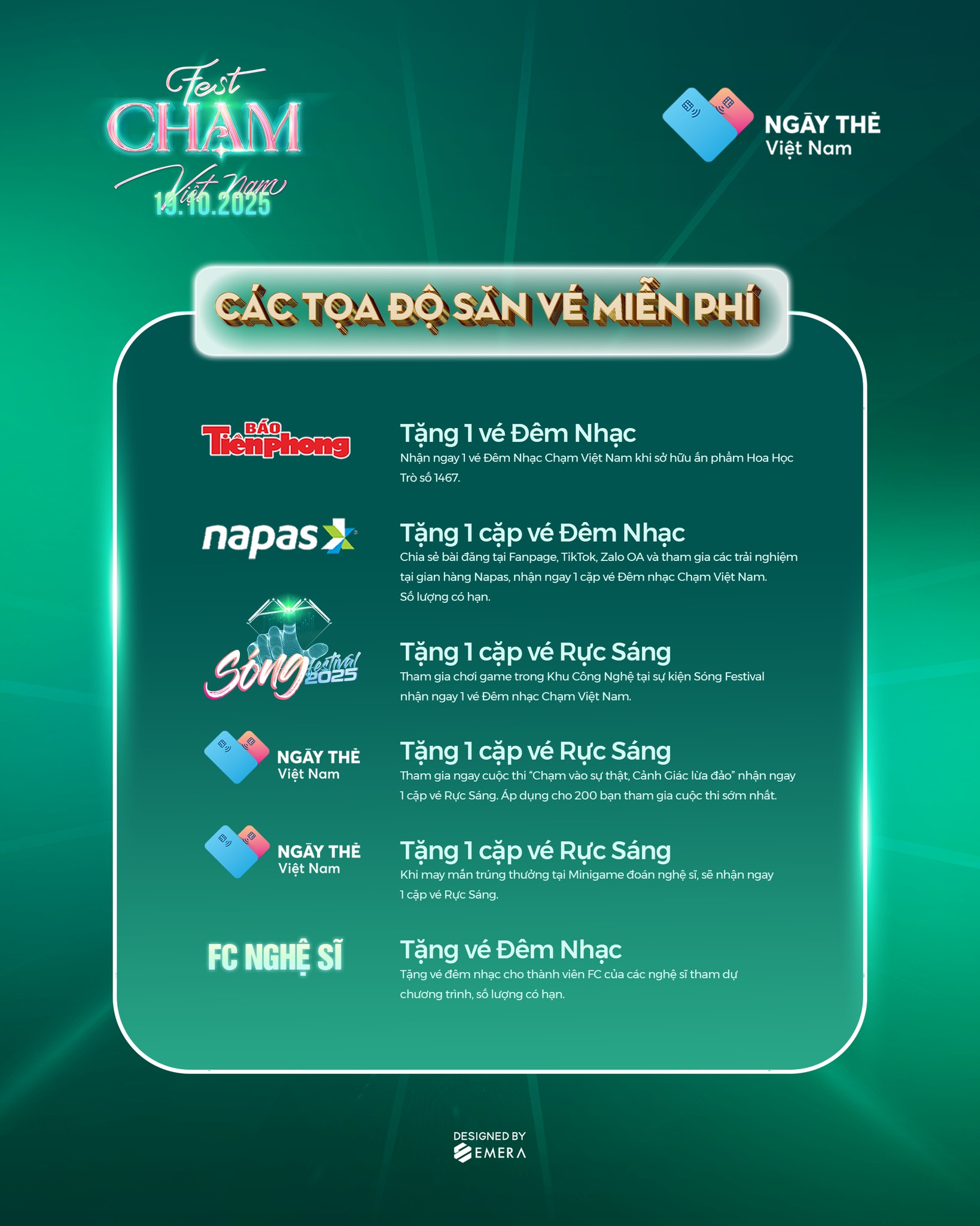 NAPAS tặng vé miễn phí đêm nhạc "CHẠM VIỆT NAM" tại Sóng Festival - Ngày thẻ Việt Nam 2025 - Ảnh 2. NAPAS tặng vé miễn phí đêm nhạc "CHẠM VIỆT NAM" tại Sóng Festival - Ngày thẻ Việt Nam 2025 - Ảnh 2.