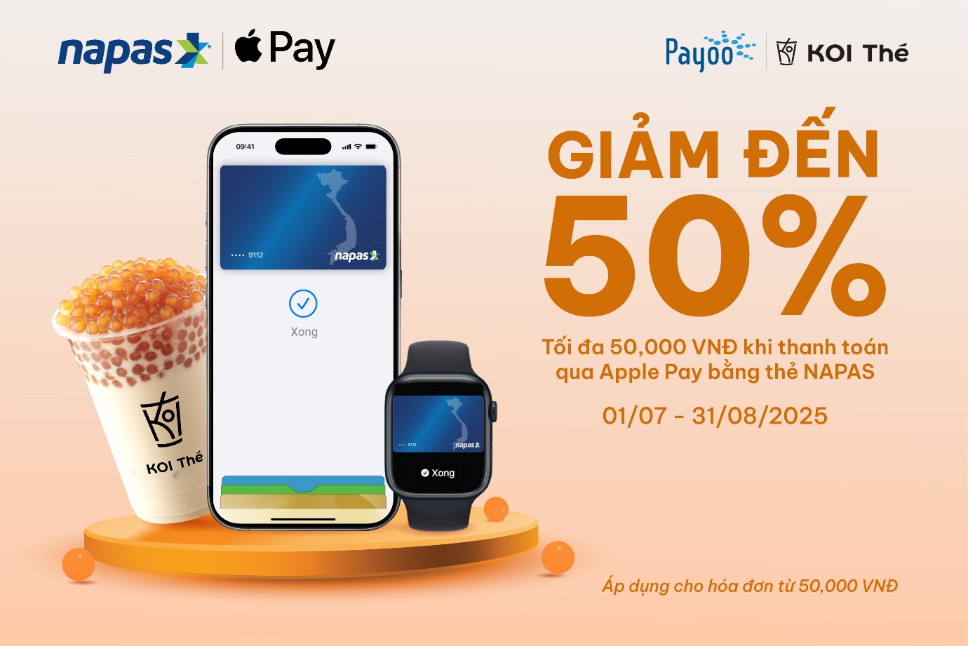 Mát lạnh ngày hè, chạm NAPAS APPLE PAY giảm đến 50% tại KOI THÉ- Ảnh 1.