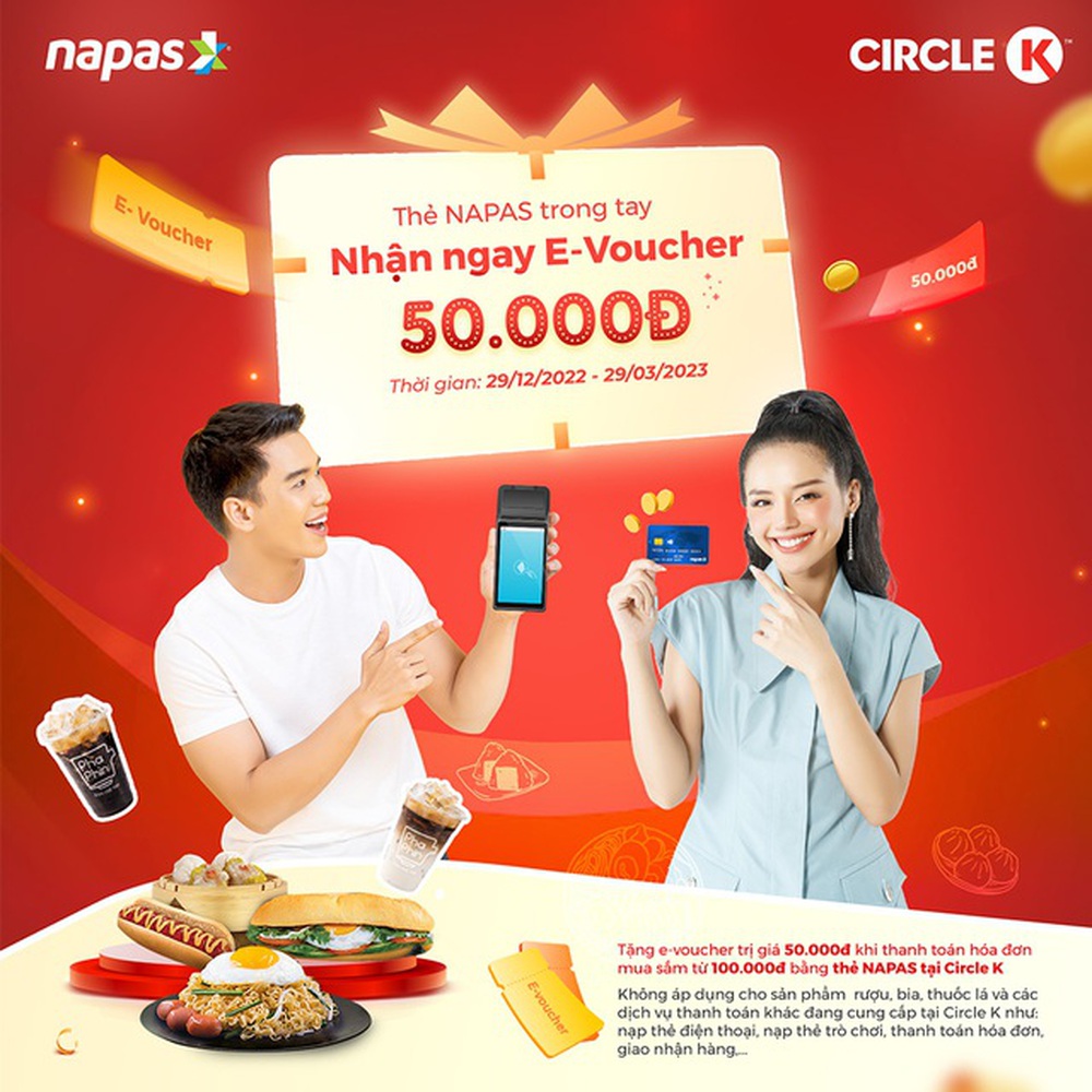 NAPAS cardholders to receive voucher of 50,000VND at Circle K convenience store system - Ảnh 1. NAPAS cardholders to receive voucher of 50,000VND at Circle K convenience store system - Ảnh 1.