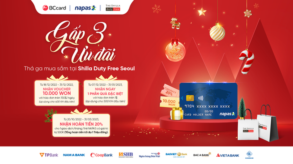 NAPAS CARDHOLDERS TO RECEIVE CASHBACK OFFER OF UP TO 1 MILLION VND/TRANSACTION AND MANY ATTRACTIVE GIFTS WHEN SPENDING IN KOREA - Ảnh 1. NAPAS CARDHOLDERS TO RECEIVE CASHBACK OFFER OF UP TO 1 MILLION VND/TRANSACTION AND MANY ATTRACTIVE GIFTS WHEN SPENDING IN KOREA - Ảnh 1.