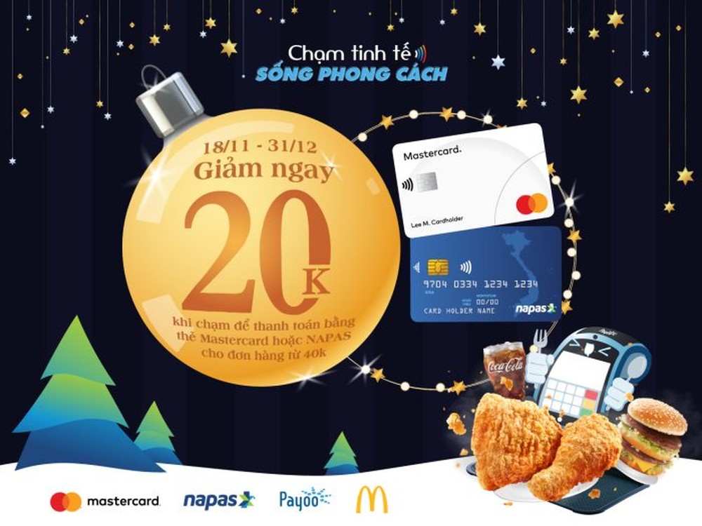 Giảm 20% tại McDonald’s khi thanh toán bằng thẻ NAPAS, Mastercard- Ảnh 1. Tận hưởng bữa ngon với ưu đãi giảm 20.000đ tại McDonald’s