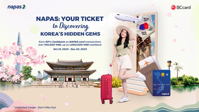 NAPAS cardholders continue to receive cashback offer of up to 1 million VND when proceeding payment in Korea - Ảnh 1.