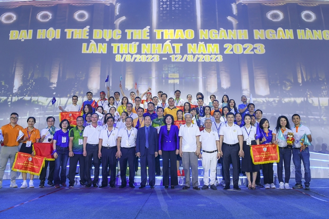 Đoàn VĐV NAPAS tham dự Lễ khai mạc Đại hội TDTT ngành Ngân hàng lần thứ Nhất 2023 - Ảnh 1.