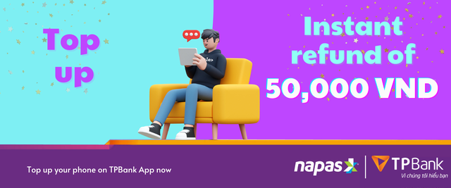 Busy golden hour, receiving thousands of hot deals of NAPAS and TPBank when topping up your phone on the TPBank app - Ảnh 1.
