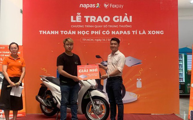 NAPAS and Foxpay awarded customer with SH150i motorcycle