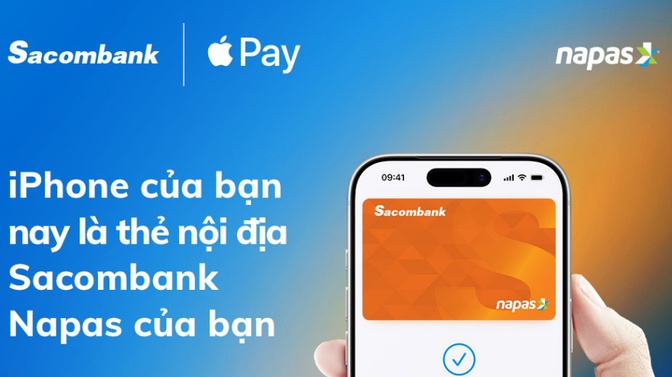 Hoàn ngay 100K qua Napas Apple Pay khi thanh toán cùng NAPAS - SACOMBANK
