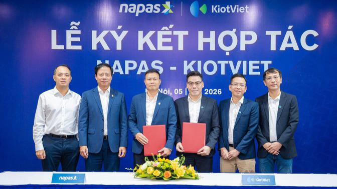 NAPAS - KIOTVIET hợp tác mở rộng hệ sinh thái thanh toán VietQR