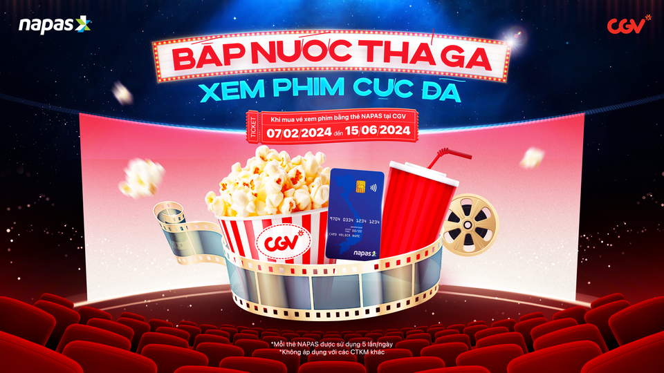 Tặng miễn phí bắp, nước khi mua vé xem phim tại rạp CGV bằng thẻ NAPAS- Ảnh 1.