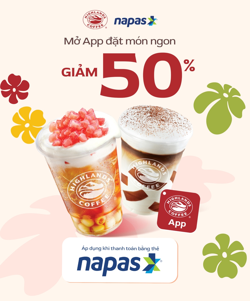 Giảm tới 50%, thỏa sức thưởng thức menu HIGHLANDS cùng NAPAS- Ảnh 1.