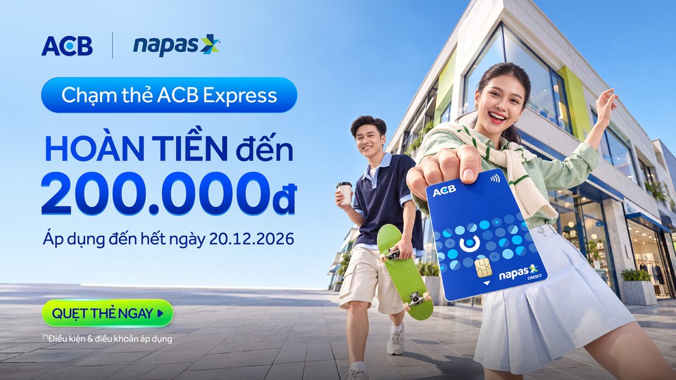 Ưu đãi hoàn tới 30% dành riêng cho chủ thẻ tín dụng nội địa ACB NAPAS - Ảnh 2.