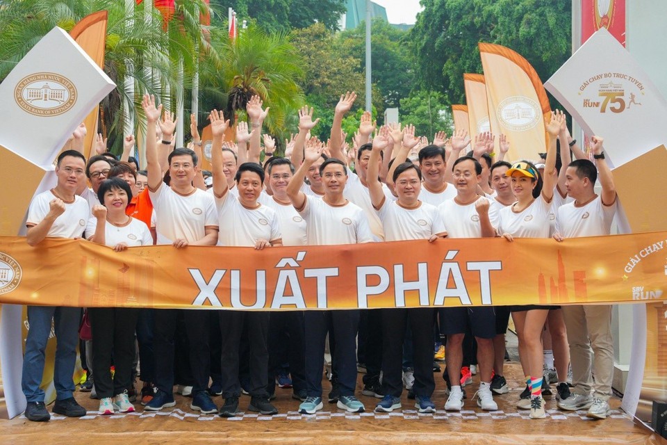 NAPAS tham gia Lễ phát động Giải chạy bộ trực tuyến kỷ niệm "75 năm Ngân hàng Việt Nam"- Ảnh 1.